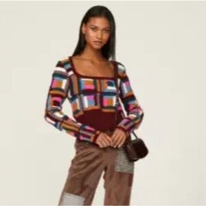 Sea New York Crochet Cropped Sweater